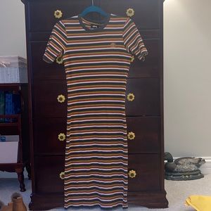STUSSY midi Striped dress